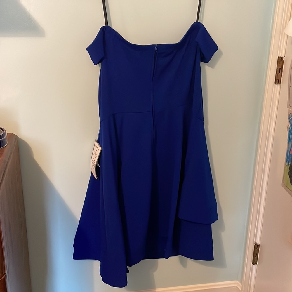 Blue Plus Size Dress - Picture 3 of 4